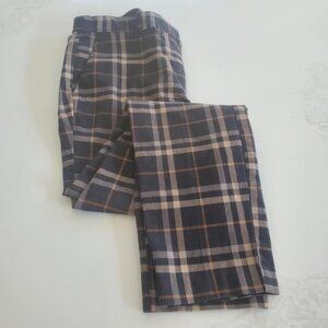 H&M Stretch Plaid Straight Ankle Pant  size 10/12